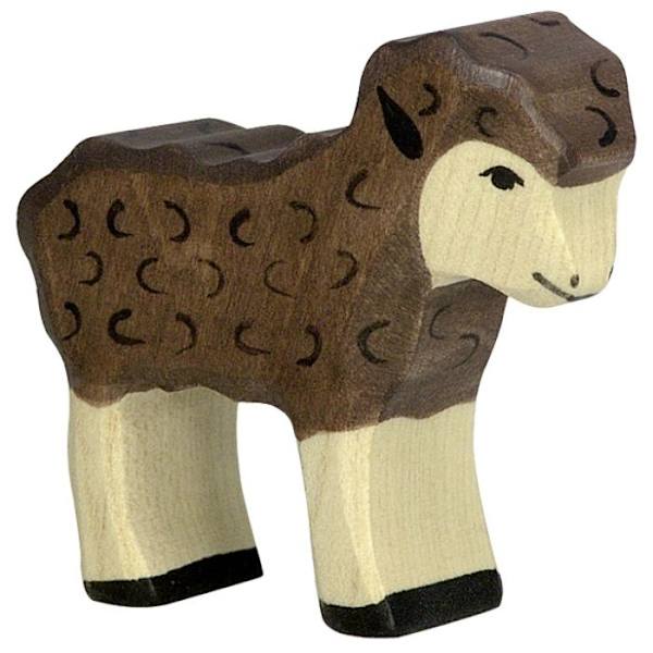 Puinen HOLZTIGER - Musta lammas - Käsinmaalattu - Lapsille alkaen 3-vuotiaasta Svart