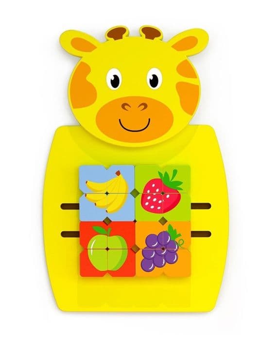 Viga Toys - 3 Væghandlingspaneler - COMMOTION brun