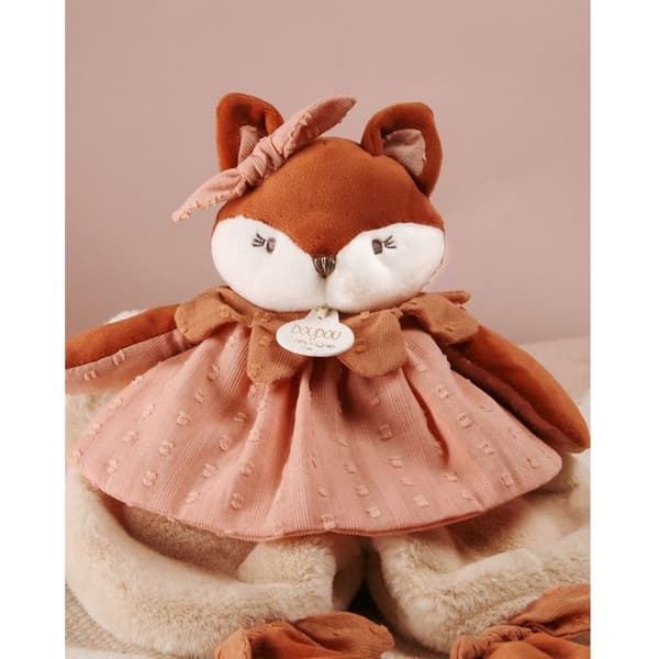 Doudou och Kompaniet - Doudou platt Räv Mina 29 cm Ros