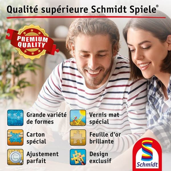 Puzzle - SCHMIDT SPIELE - Natten før jul - 1000 brikker - Fra 12 år - 69,3 x 49,3 cm