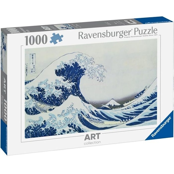 Ravensburger - Puzzle Stora vågen i Kanagawa 1000 bitar Vit