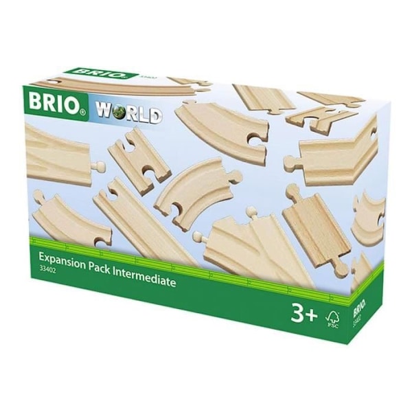 Intermediate Evolution Box 16 Rails - BRIO - 33402 - Puinen junarata yli 3-vuotiaille lapsille