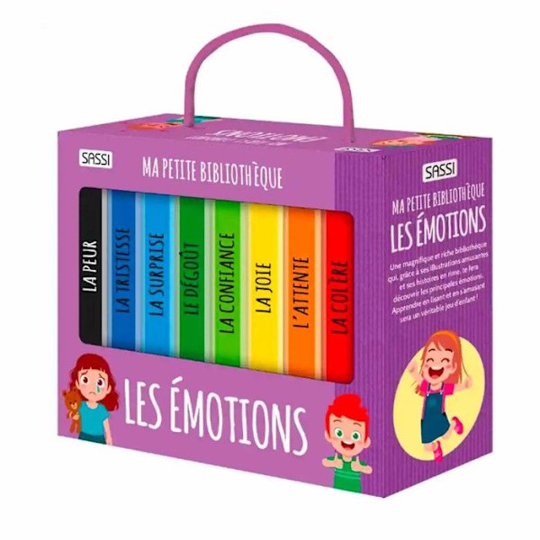 Set med 8 böcker Min lilla biblioteket Känslorna Flerfärgad