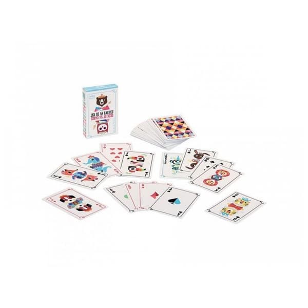 Spel med 54 klassiska kortfigurer Apelsin