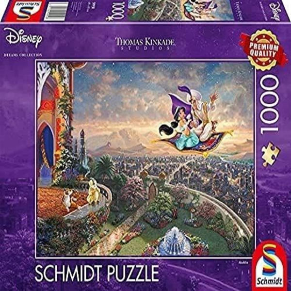 Pussel 1000 bitar: Thomas Kinkade: Aladdin, Disney Flerfärgad