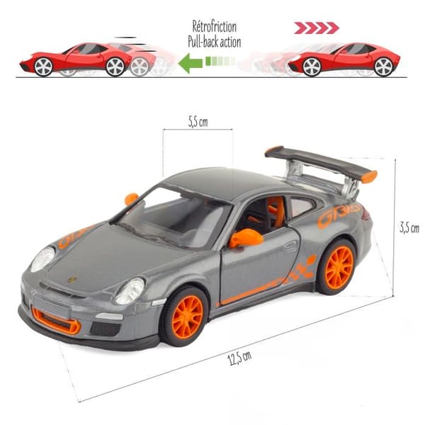 Ulysse - Miniatyrbil Porsche 911 GT3 RS grå Grå