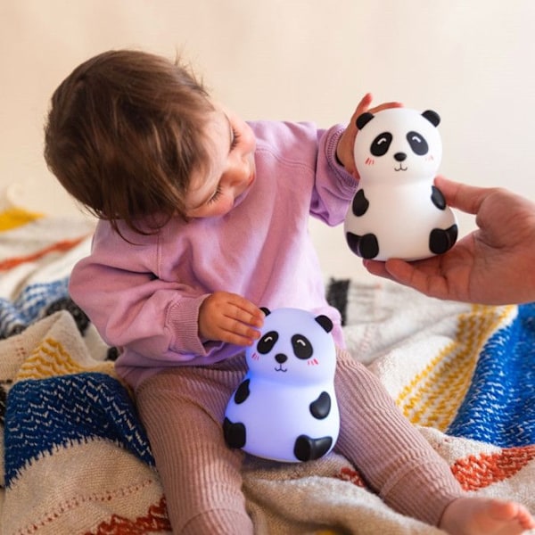 Ljuslykta med fjärrkontroll Panda Flerfärgad