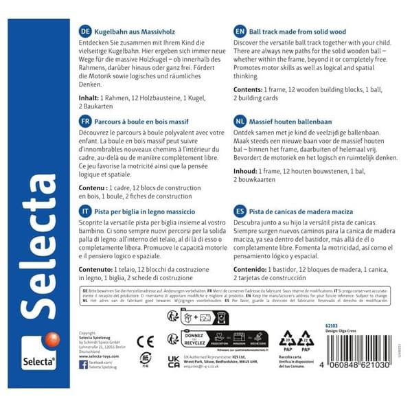 Selecta - Bana med massiv träkulor Labirinto - SCHMIDT Beige