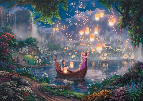 Pussel 1000 bitar - SCHMIDT SPIELE - Thomas Kinkade Studios - Disney Rapunzel - 1000 bitar Exklusiv Thomas Kinkade-design