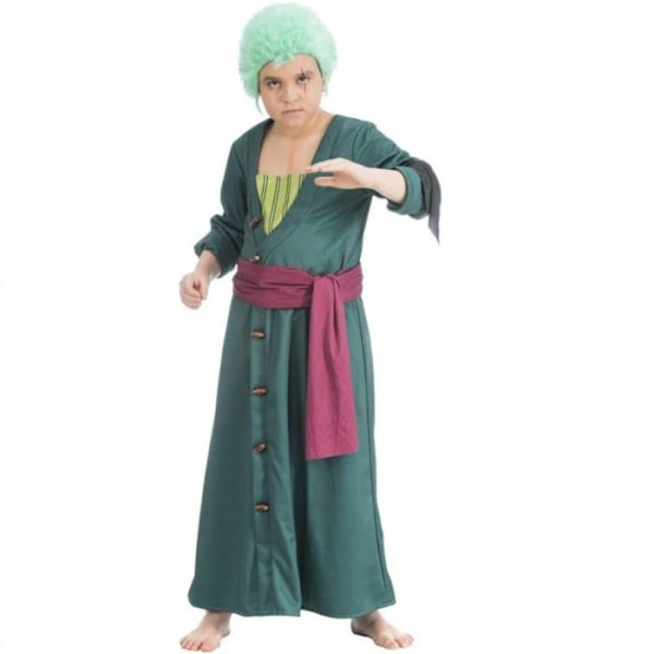 Zoro One Piece barndräkt - CHAKS - Zoro modell - Grön - Officiellt licensierad kostym Grön 11-12 år gammal