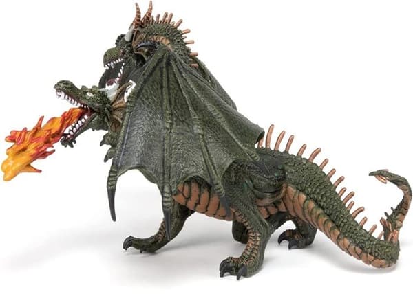 Papo - To-hovedet drage figurine Grön