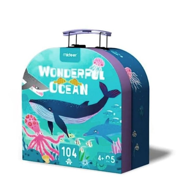 Mideer - My Ocean Puzzle Suitcase 104 st - BYXA Blå