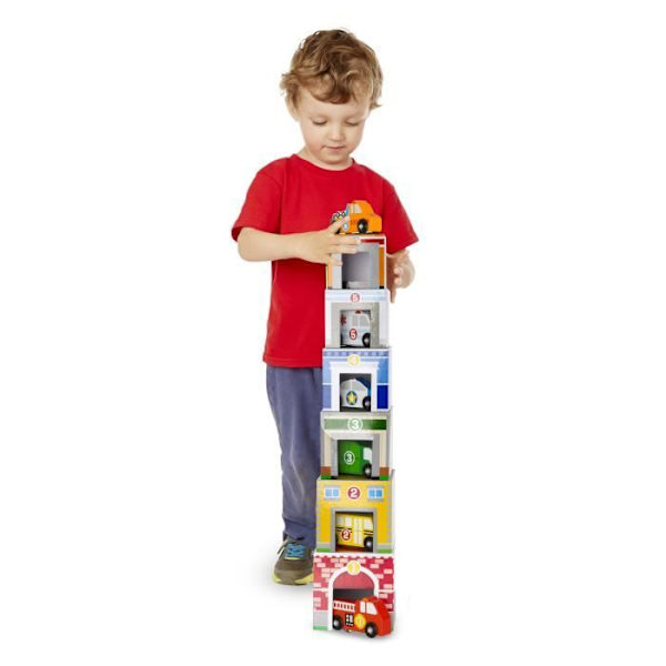 Melissa & Doug Pesäytyvät ja Lajittelevat Rakennukset ja Ajoneuvot, Puu, Monivärinen, Auto, 3 vuotta, 6 vuotta, Poika-Tyttö Flerfärgad