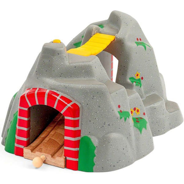 Brio World Adventure Tunnel - 4 ääntä - Tarvike puiselle junaradalle - Ravensburger - Sekoitettu 3-vuotiaasta alkaen - 33481 Röd