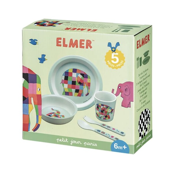 Presentask - Petit Jour Paris - Elmer - Barnservis set - Flerfärgad Flerfärgad
