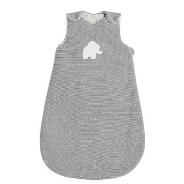 Tembo stickad sovsäck - NATTOU - 70 x 43 cm - 0 till 6 månader - 70% bomull 30% polyester Grå och vit