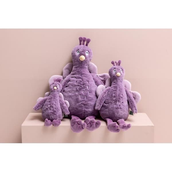 Plys - TRIXIE - Fru Påfugl - 18 cm - Genanvendt polyester - Lilla Violett