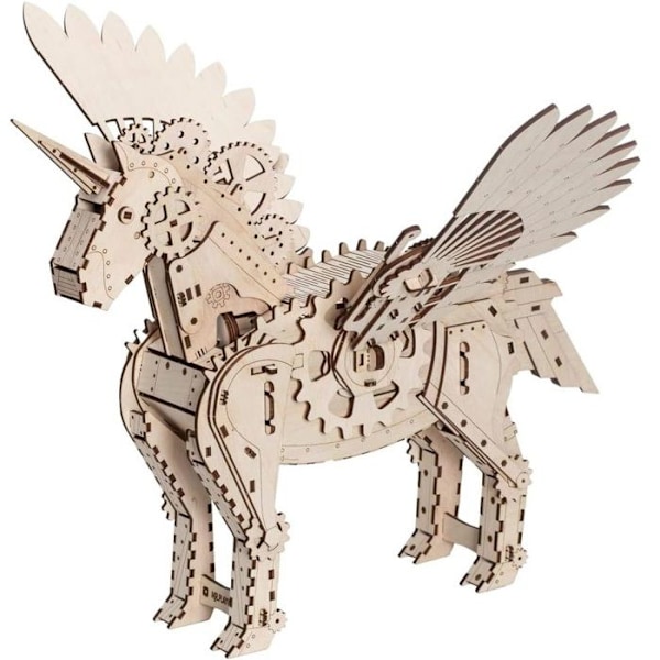 Mr. PlayWood Unicorn Modellkitt i Trä 156 delar