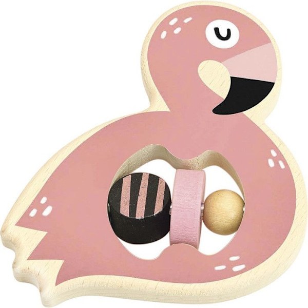 Hochet Flamingo - Michelle Carlslund - 12 x 10 x 4 cm - Vaaleanpunainen
