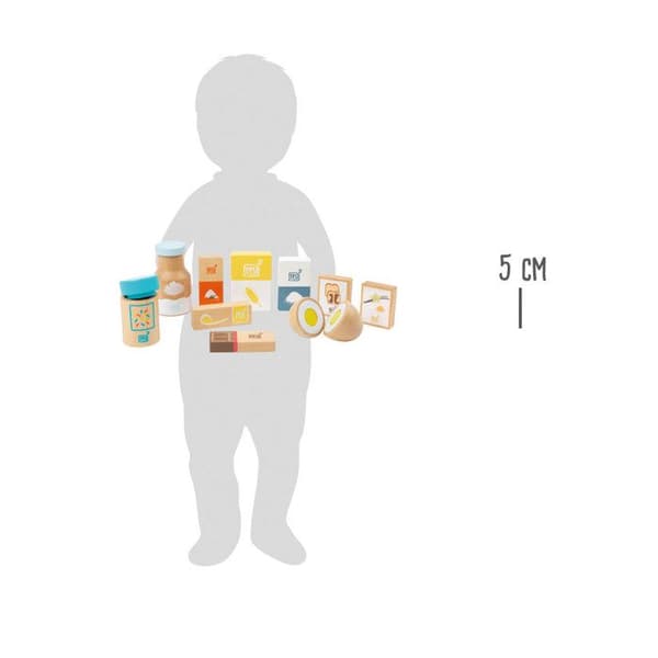 Imitationslegetøj - SMALL FOOT - Junior konditor i træ - 10 dele - Beige - 3 til 6 år beige