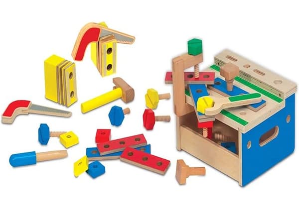Melissa & Doug Mini værktøjsbænk 32 dele Flerfärgad