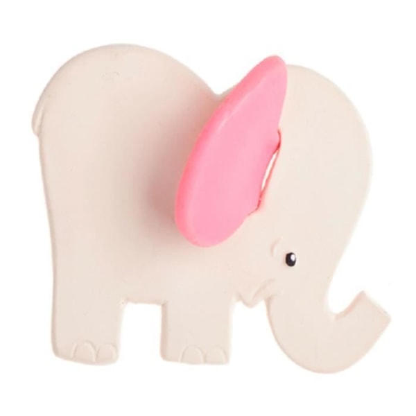 LANCO Pink Elephant Teething Ring - Från födseln - Vit - Tjej - Naturgummi - 9,5x1,5x6 cm