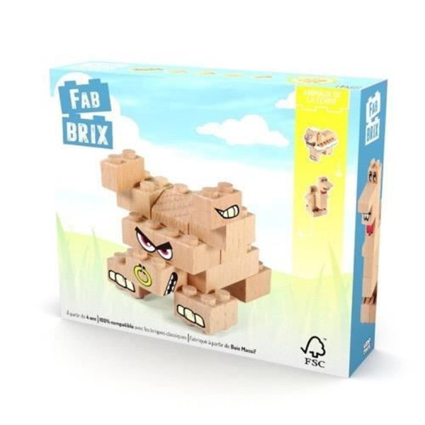 Laatikko 16 tiiltä FABBRIX Kannan eläimiä Beige