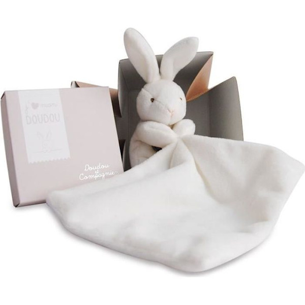 DOUDOU ET COMPAGNIE Kani nenäliina - Doudou kukkalaatikossa Vit