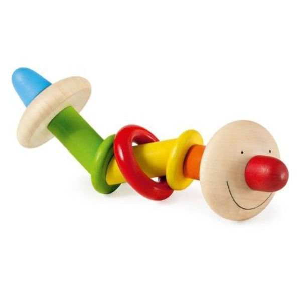 Babyleksak - SELECTA - GIRALI FLEXIBLE RATTLE - Röd - Mjuk plast - Blandat - Från födseln Flerfärgad