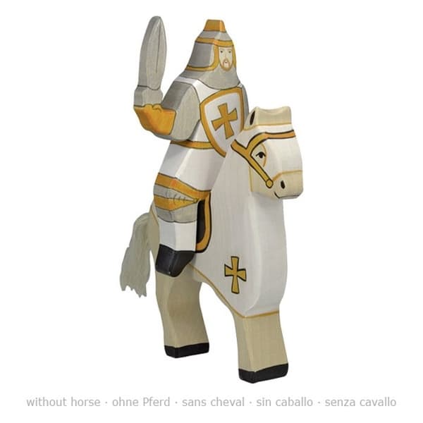 Träfigur - HOLZTIGER - Vit ryttare - För barn från 3 år Vit
