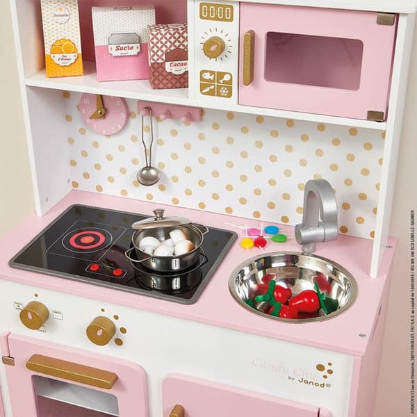 Stort Køkken Candy Chic, 6 Tilbehør Ros