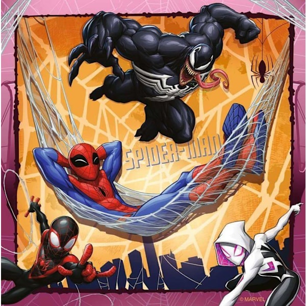 Pussel Barn - RAVENSBURGER - Set med 3 pussel med 49 bitar - Spider-Man - Från 5 år - Unisex Blå