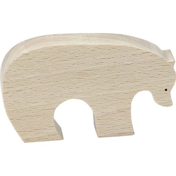 Ours Brun Pompon - 8,6 x 5 x 2 cm - Beige