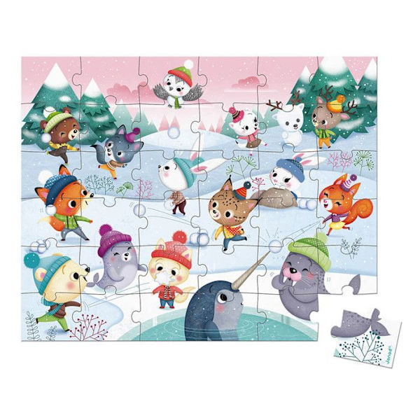 Barnpussel - JANOD - Snöbollskamp - 36 bitar - Flerfärgad Flerfärgad