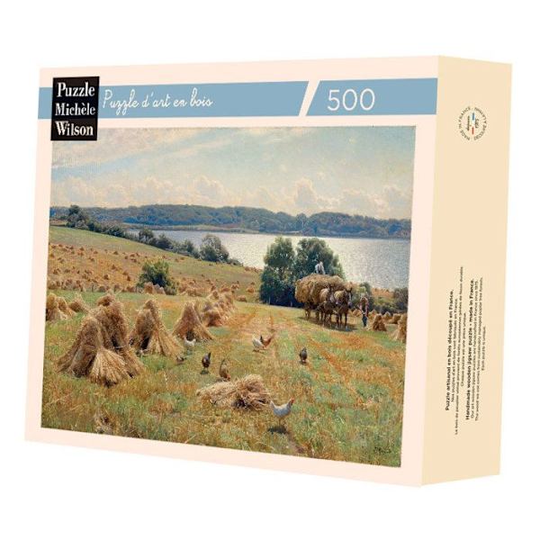 Puu-puzzle 500 kappaletta - Puzzle Michele Wilson - Sadonkorjuu lähellä Tulstrupia - Maisema ja luonto