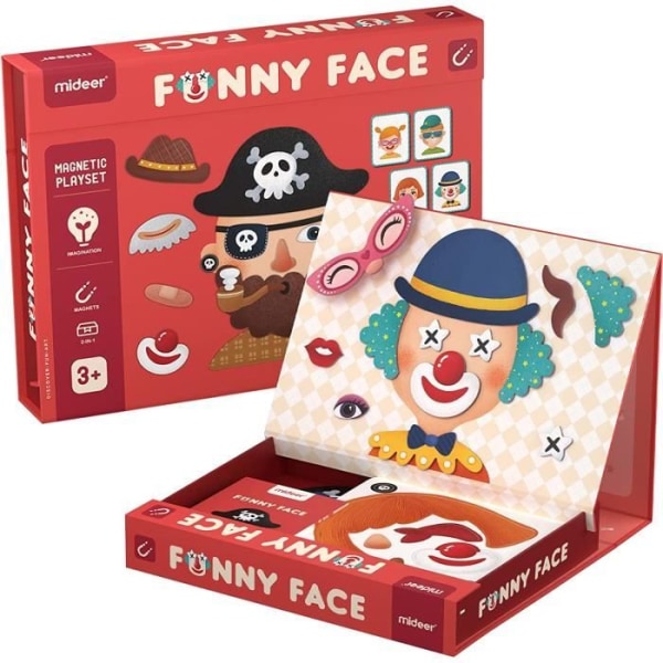 Magnetspel - MIDER - Funny Face box set 56 st - Blandat - Från 3 år