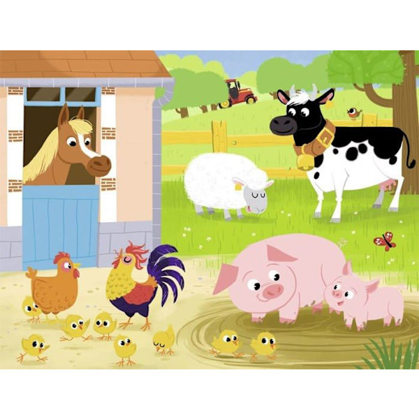 Farm Puzzle 30 bitar - NATHAN - Blandat - Grönt - Pedagogiskt spel för 10-åringar