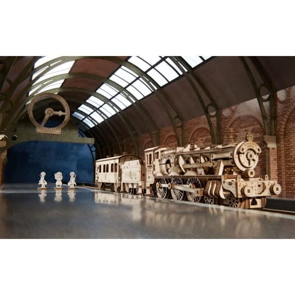 UGEARS Harry Potter Hogwarts Express trätåg att bygga - 3D trämodell pussel att bygga Beige