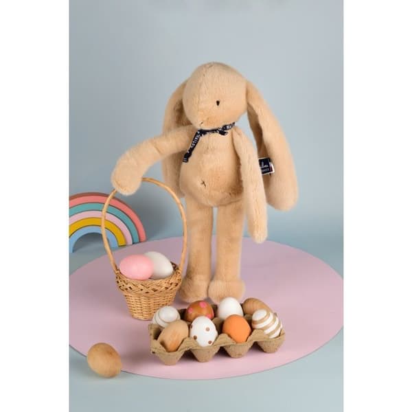 MA0163 Le Lapin Meloe 37cm Beige - MAÏLOU TRADITION - PELUSHER/Doudous - Brun - Polyester / Bomull beige