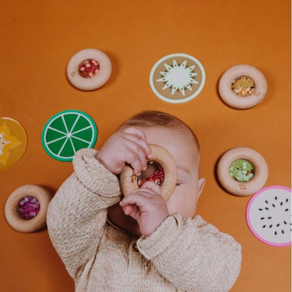 Petit Boum - Donut sensorisk Vattenmeloner - COOL KIDS PROJECT Röd