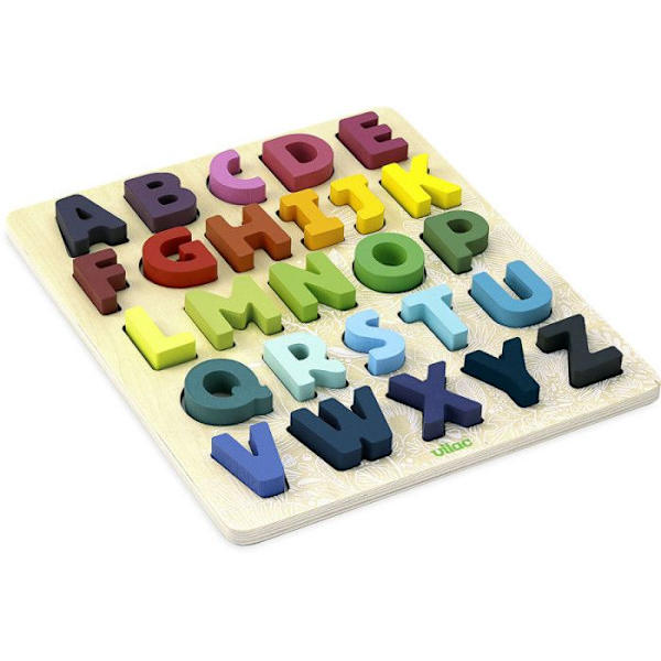 ABC Alphabet inbyggt pussel - Vilac - Under taket - Barn - 18 månader och över Beige