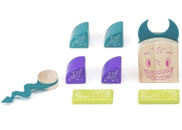 Tegu - Sticky Monsters Pip Blå