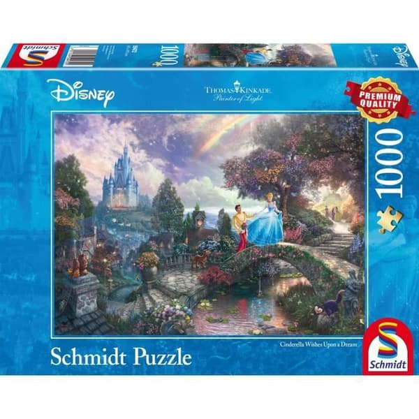 Pussel 1000 bitar - SCHMIDT SPIELE - Thomas Kinkade Studios - Disney Askungen - 1000 bitar Flerfärgad