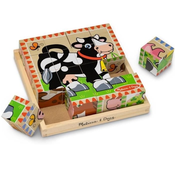 Melissa & Doug - Puukuben maatilan eläimet Röd