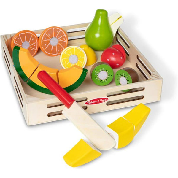 MELISSA & DOUG Träskärning av frukt Flerfärgad