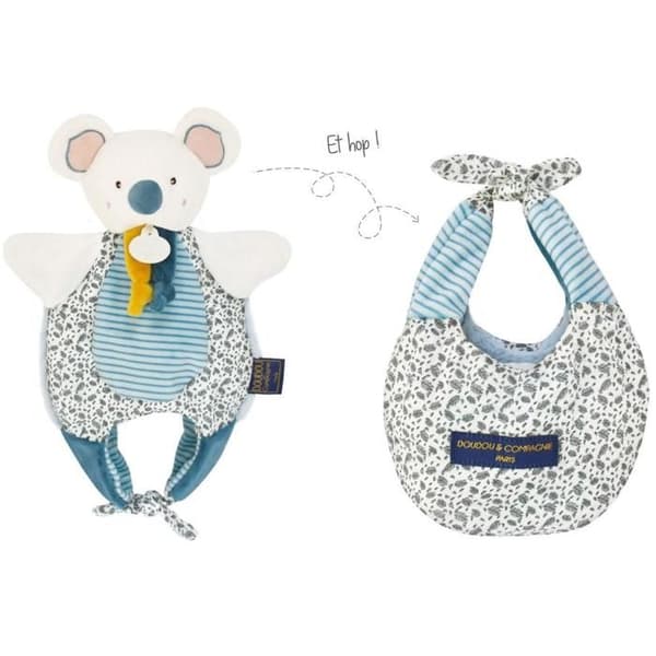 Doudou og Compagnie - Doudou Koala - Doudou taske - Grøn - 30 cm - Doudou amusette Blå