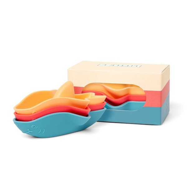 Little L - Silikoniset kylpylelut Hai - COOL KIDS PROJECT Orange