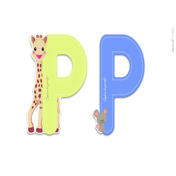 Janod - Kirjain P Sophie la Girafe - JURATOYS Gul
