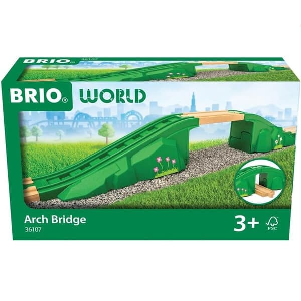 Togtilbehør - BRIO - 36107 - Modulbro - Bøg - Fra 3 År Grön