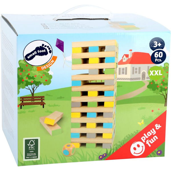 Taitopeli - ALPEXE - XXL Active Tower - 60 kappaletta 100% FSC®-sertifioitua puuta - Ulkona